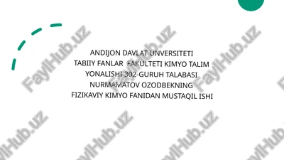 tabiiy fanlar fakulteti kimyo talim — PPTX