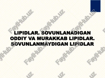 lipidlar — PPTX