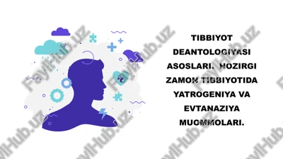 tibbiyot deantologiyasi asoslari — PPTX