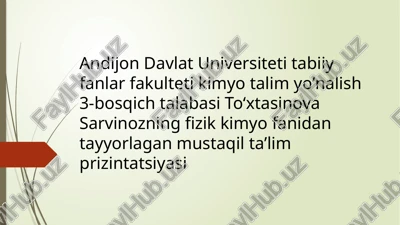 elektrokimyoviy jarayonlar — PPTX