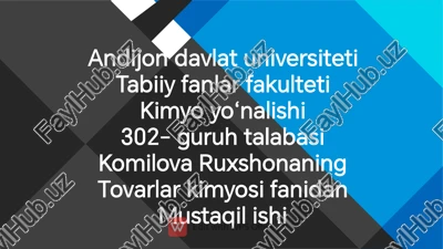 maishiy kimyo tovarlari — PDF