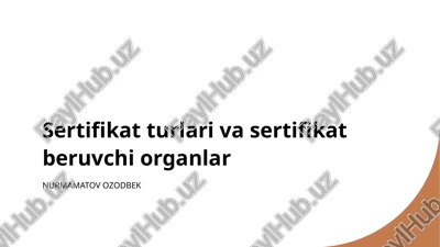 kasbiy sertifikatlar — PPTX