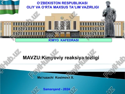 kimyoviy reaksiya tezligi — PPT