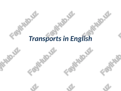 transports in english (slayd) — PPTX