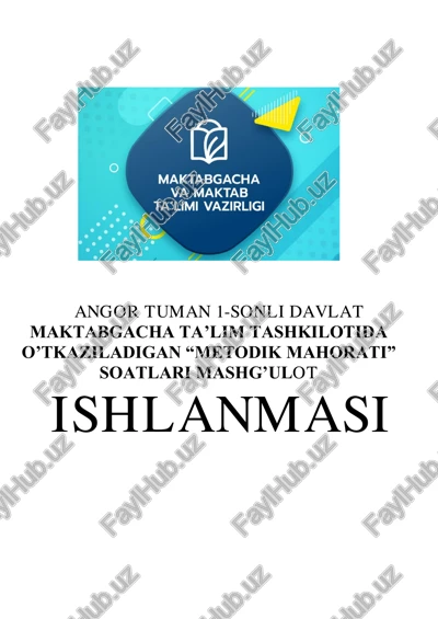 metodik mahorati ishlanma — PDF