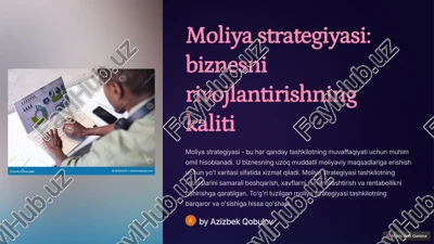 moliya strategiyasi: biznesni rivojlantirishning kaliti — PPTX