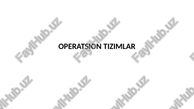 operatsion tizimlar — PPTX