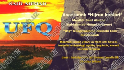 hijron kunlari. "ufq" romani said ahmad asari haqida — PPTX