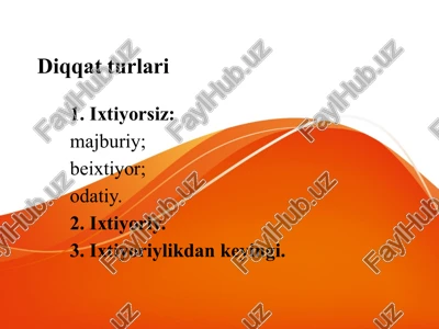diqqat turlari — PPTX