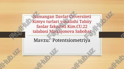 potentsiometriya — PPTX