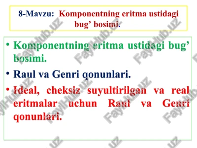 raul va genriqonunlari — PPT