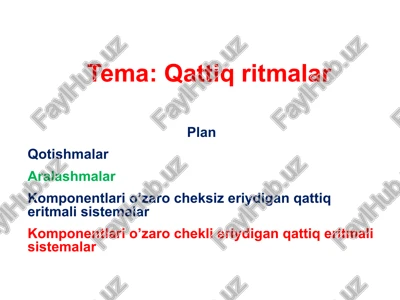 qattiqeritmalar — PPTX