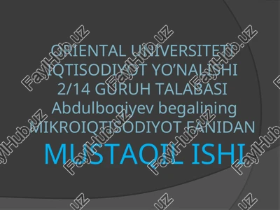 investitsiyalar korxonaning ishlab chiqarish salohiyati — PPT