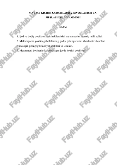 ijod va ijodiy qobiliyatlar — DOCX