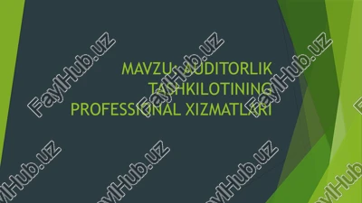 auditorlik tashkilotining professional xizmatlari — PPTX