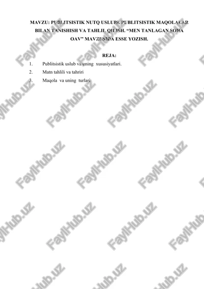 publitsistik nutq uslubi — DOCX