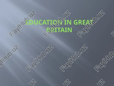 education in great britain — PPTX