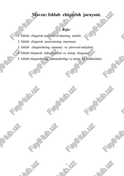 ishlab chiqarish jarayoni — DOCX