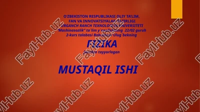 mustaqil ishi koinot nurlarining yer atmosferasi bilan o'zaro ta'sirlashuvi — PPTX