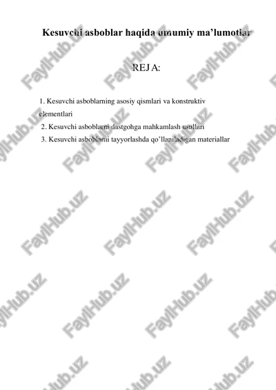 kesuvchi asboblar — PDF