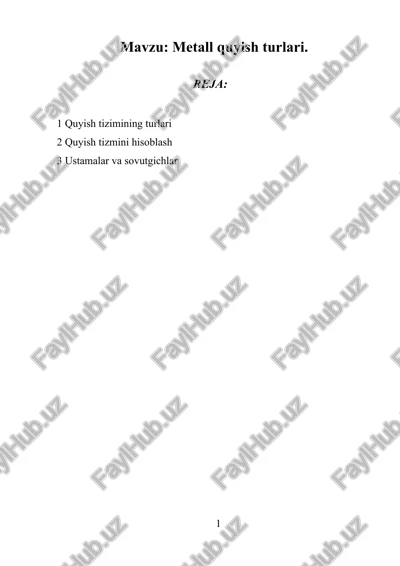 quyish tizimining turlari — DOCX
