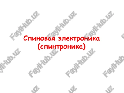 spinovaya elektronika — PPT