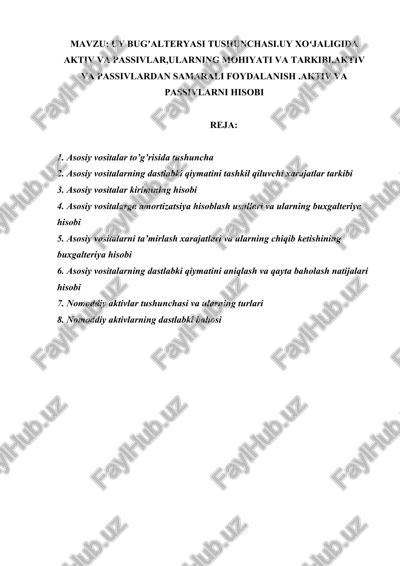 asosiy vositalar tushunchasi — DOCX