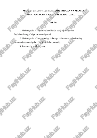 umumiy ixtisoslashtirilgan va maxsus maktabgacha ta’lim tashkilotlari — DOCX