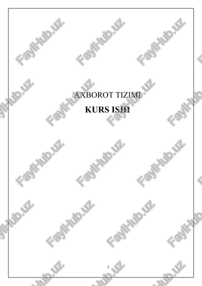 axborot tizimi — DOCX