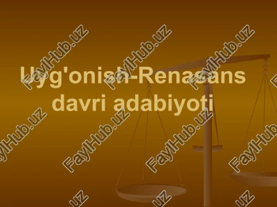 uyg'onish-renasansdavri adabiyoti — PPTX