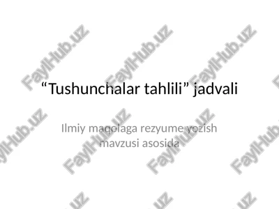 ilmiy maqola tahlili — PPTX