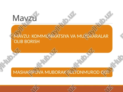 kommunikatsiya tushunchasi — PPTX
