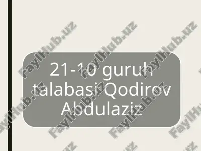 aylanmadan olinadigan soliq tushunchasi — PPTX