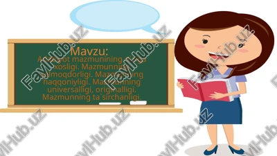 adabiyotmazmuniningo`zigaxosligi — PPTX