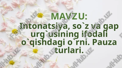 intonatsiya — PPTX