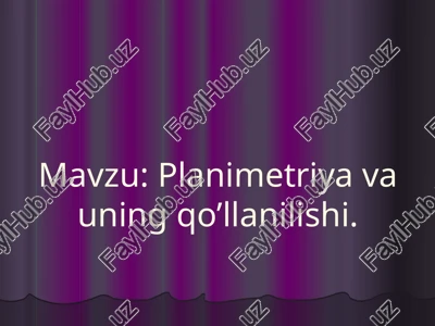 geometriya va uning qo'llanilishi — PPTX