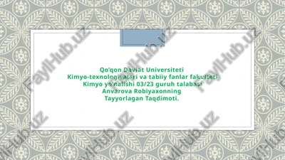 oksidlanish-qaytarilish reaksiyalarga asoslangan titrlash metodlari — PPTX