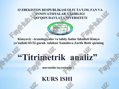 titrimetrik analiz — PPTX