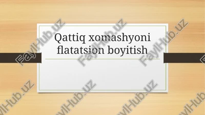 flotatsion boyitish — PPTX