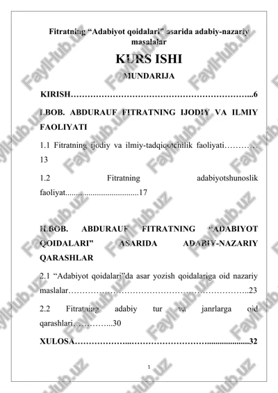 adabiyot qoidalari — DOCX