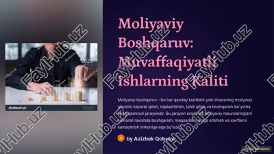moliyaviy boshqaruv: muvaffaqiyatli ishlarning kaliti — PPTX