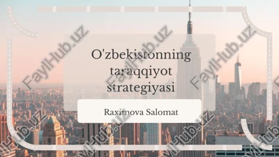 taraqqiyot strategiyasi — PPTX