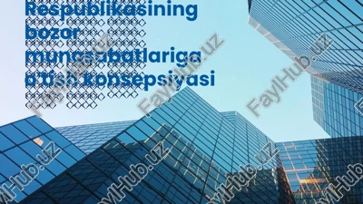 oʻzbekiston respublikasining bozor munosabatlariga oʻtish konsepsiyasi — PPTX