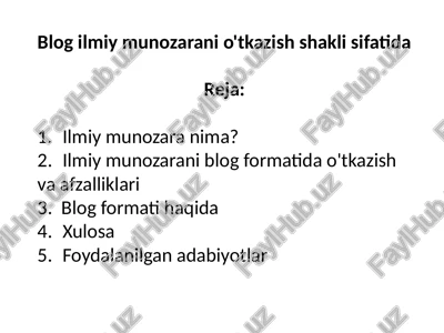 ilmiy munozara nima? — PPTX
