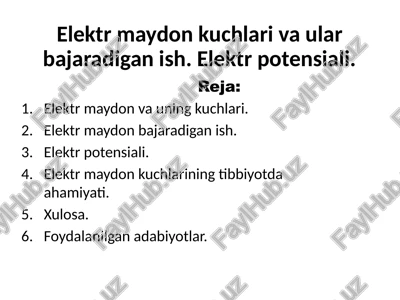 elektr maydon — PPTX
