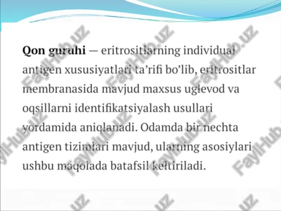 qon guruhi — PPTX