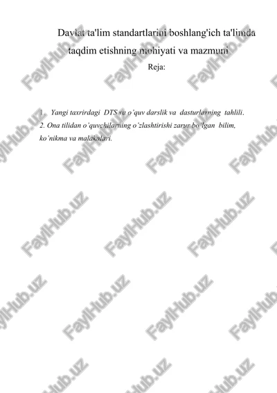 ona tili ta’limi standarti — DOC