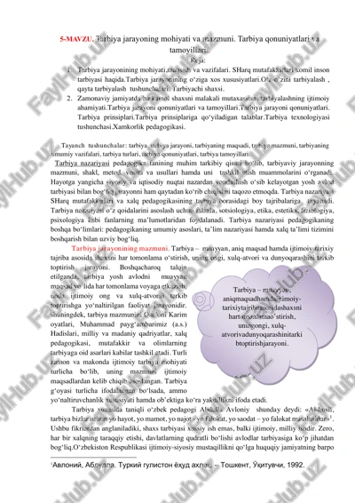 tarbiya mazmuni — PDF