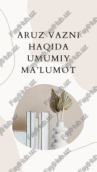 aruz vazni — PDF