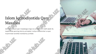 islom iqtisodiyotida qarz masalasi — PPTX